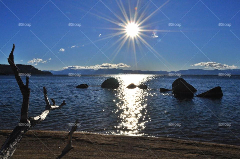 Sunshine over the lake