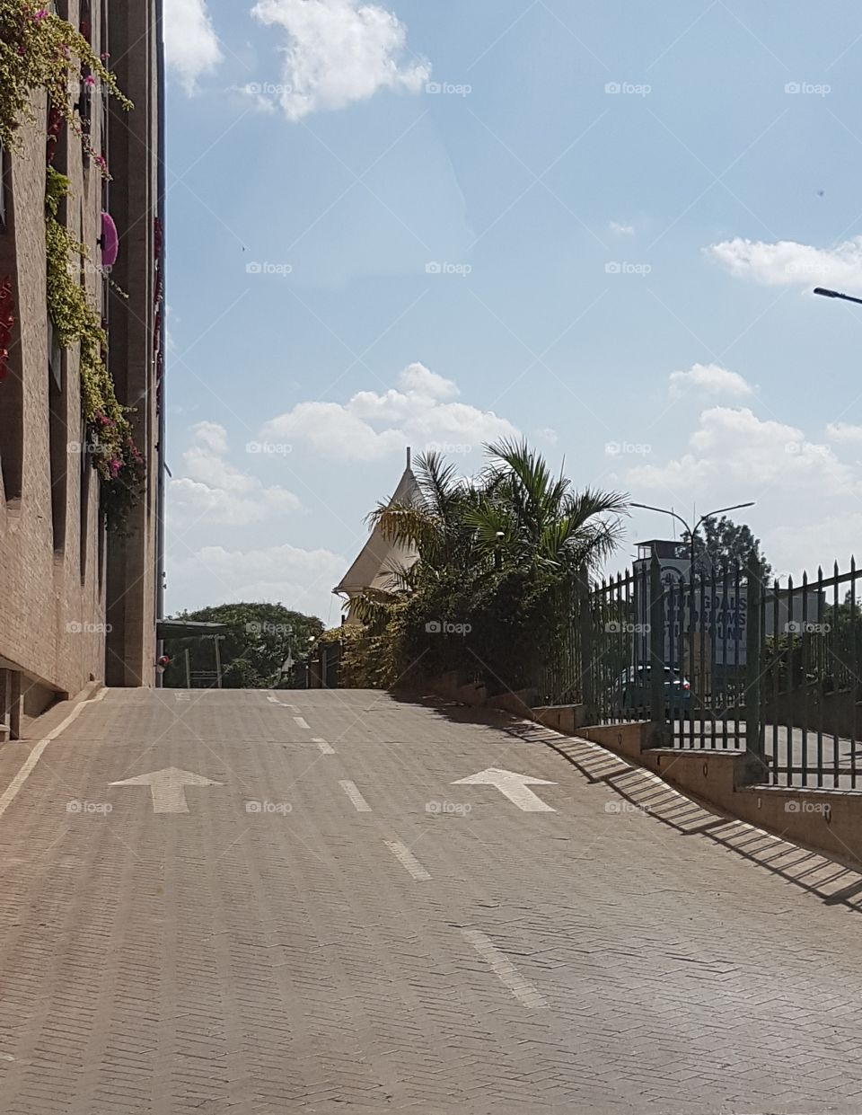 it is just a two sides parking road. a way to the parking lot, my main character is the two way road and two direction arrows.