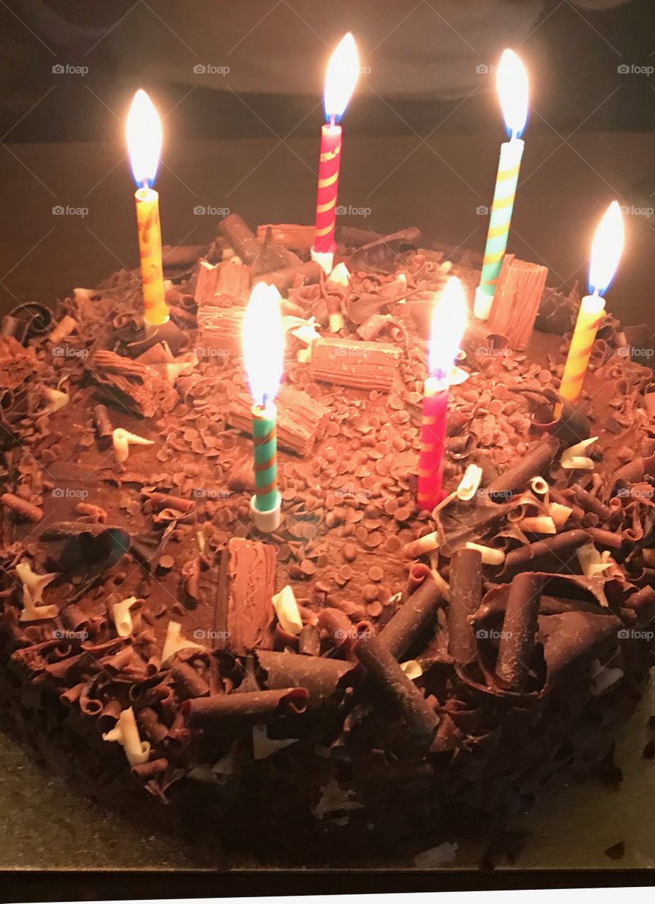 Triple chocolate birthday cake 