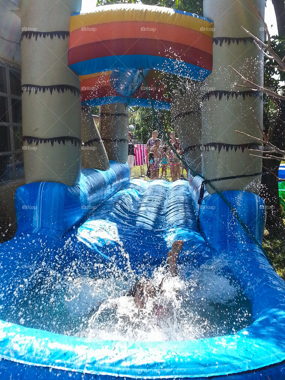 splash landing. slip, slide and splash landing