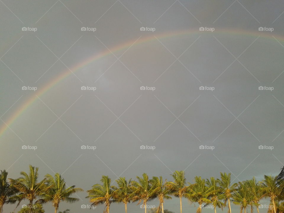 sky with rain bow
