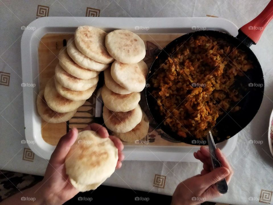 Moroccan bread served in Ramadan month.