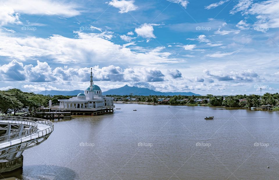 Beautiful landscape by the river in Malaysia