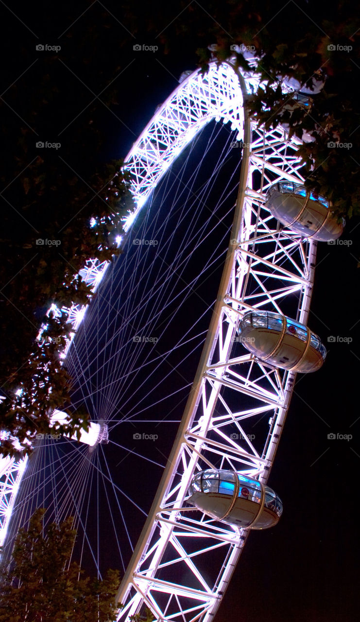 night thames london eye ferris wheel by bradman