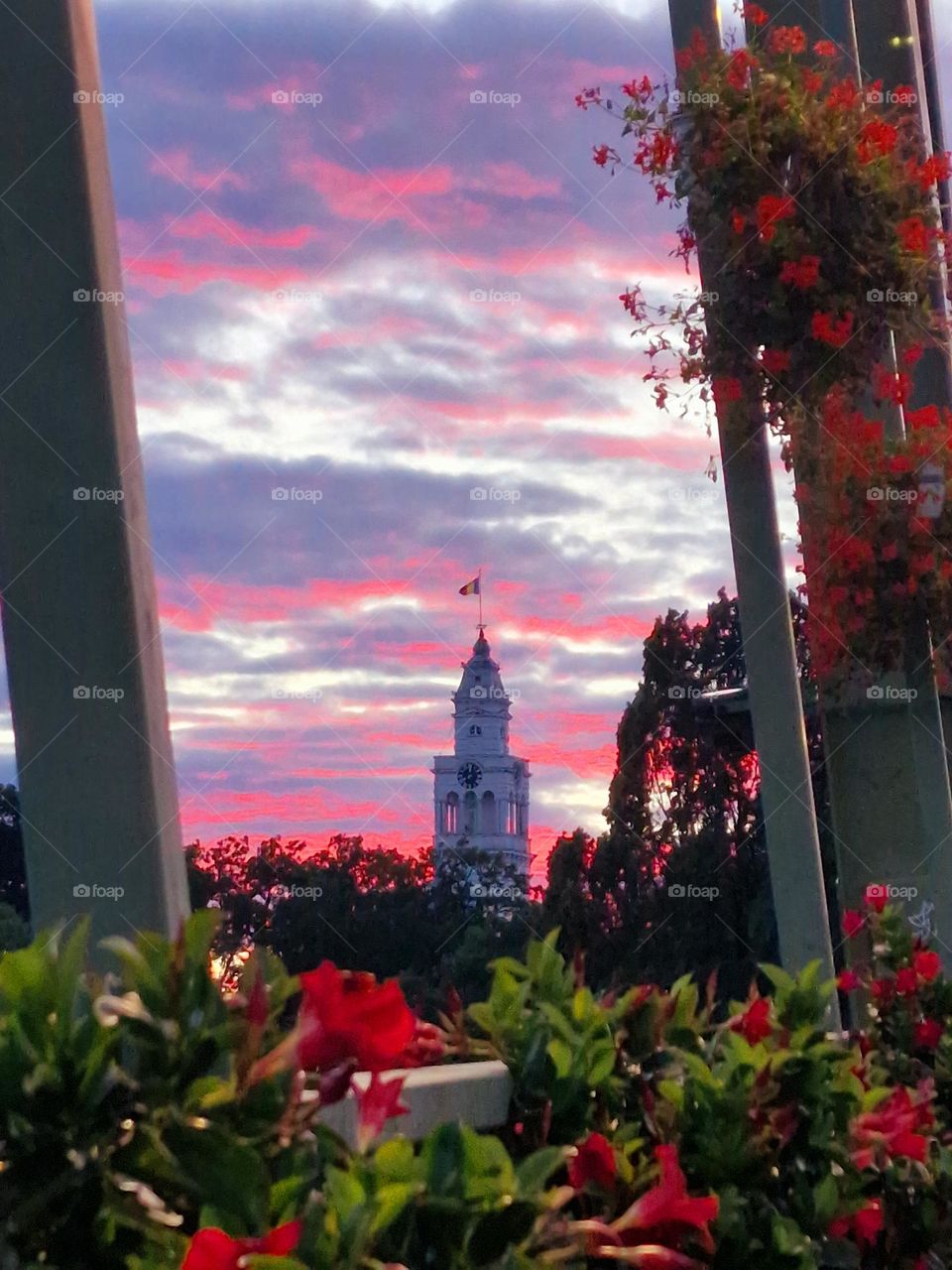 red clouds