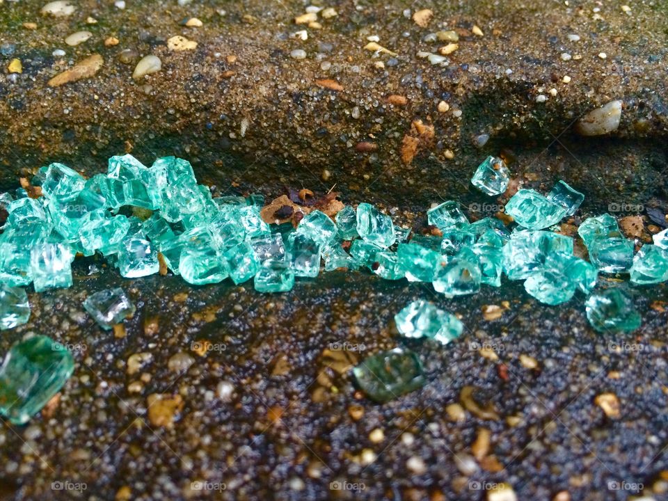 If you look around there is truly beauty everywhere. I was getting into my car and noticed something sparkly blue at my feet. Broken glass on wet pavement. It's everywhere, but if you look closely it's truly lovely. 