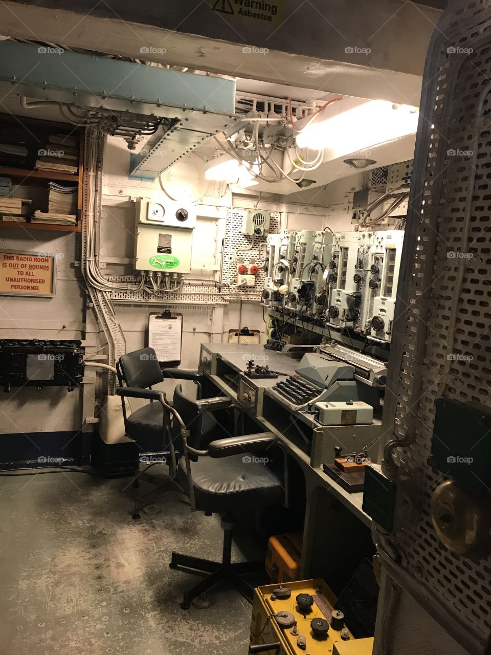 Navy ship Radio room