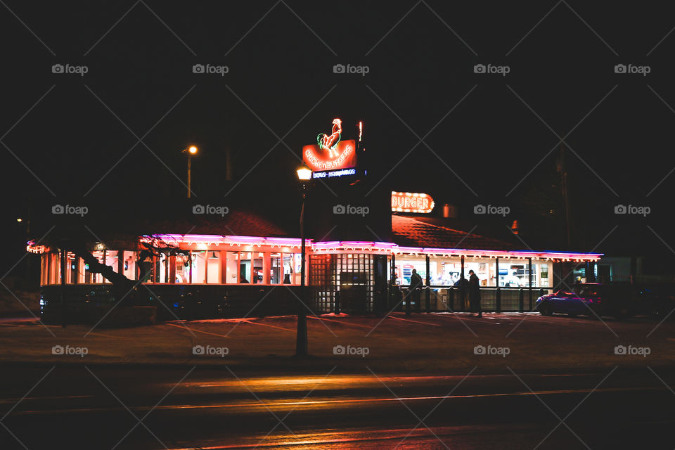 Fast food and bright lights