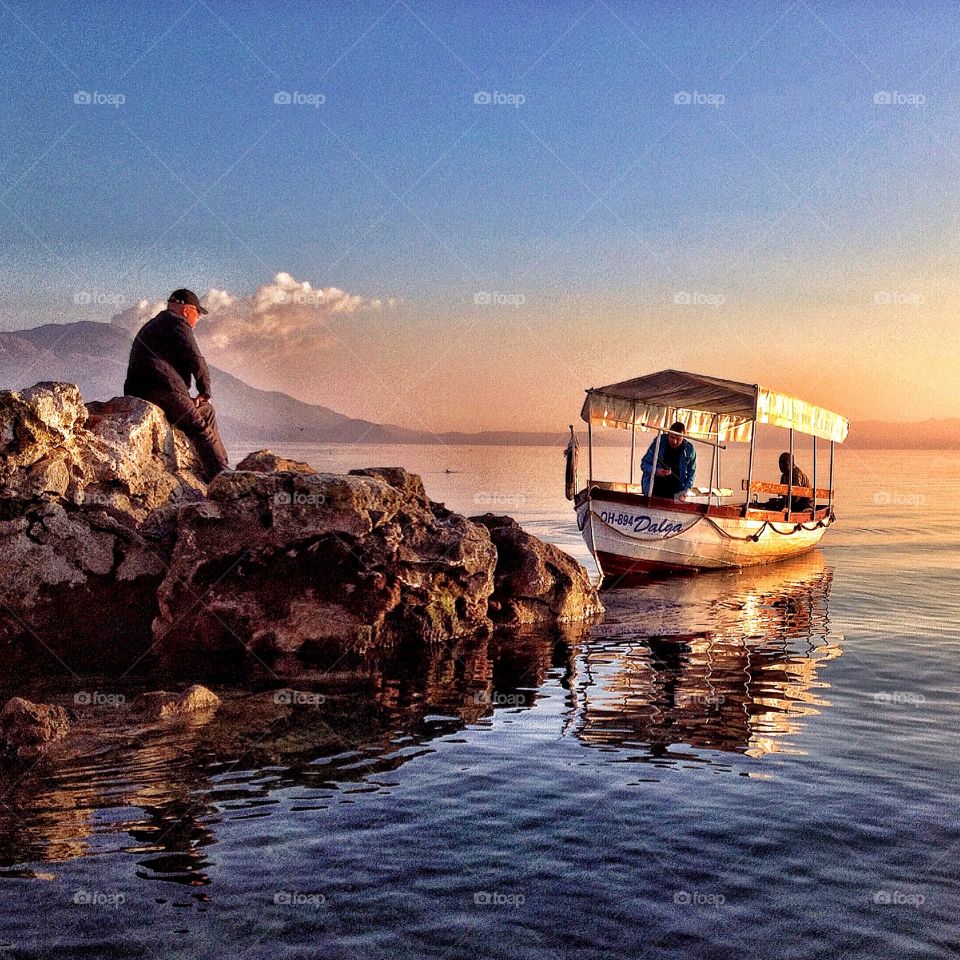 Ohrid in sunset