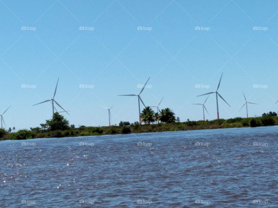 aerial park seen from a boat on a sunny day in Maranhão, Brazil