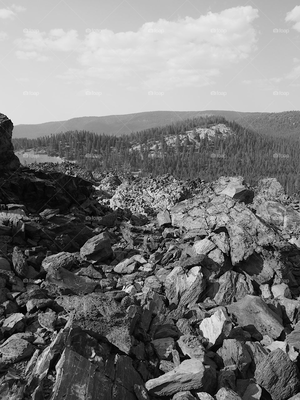 Rugged terrain of the Big Obsidian Flow 