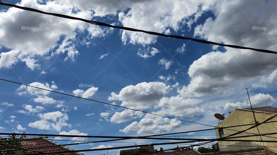 Sky, Wire, Cloud, Rope, Electricity