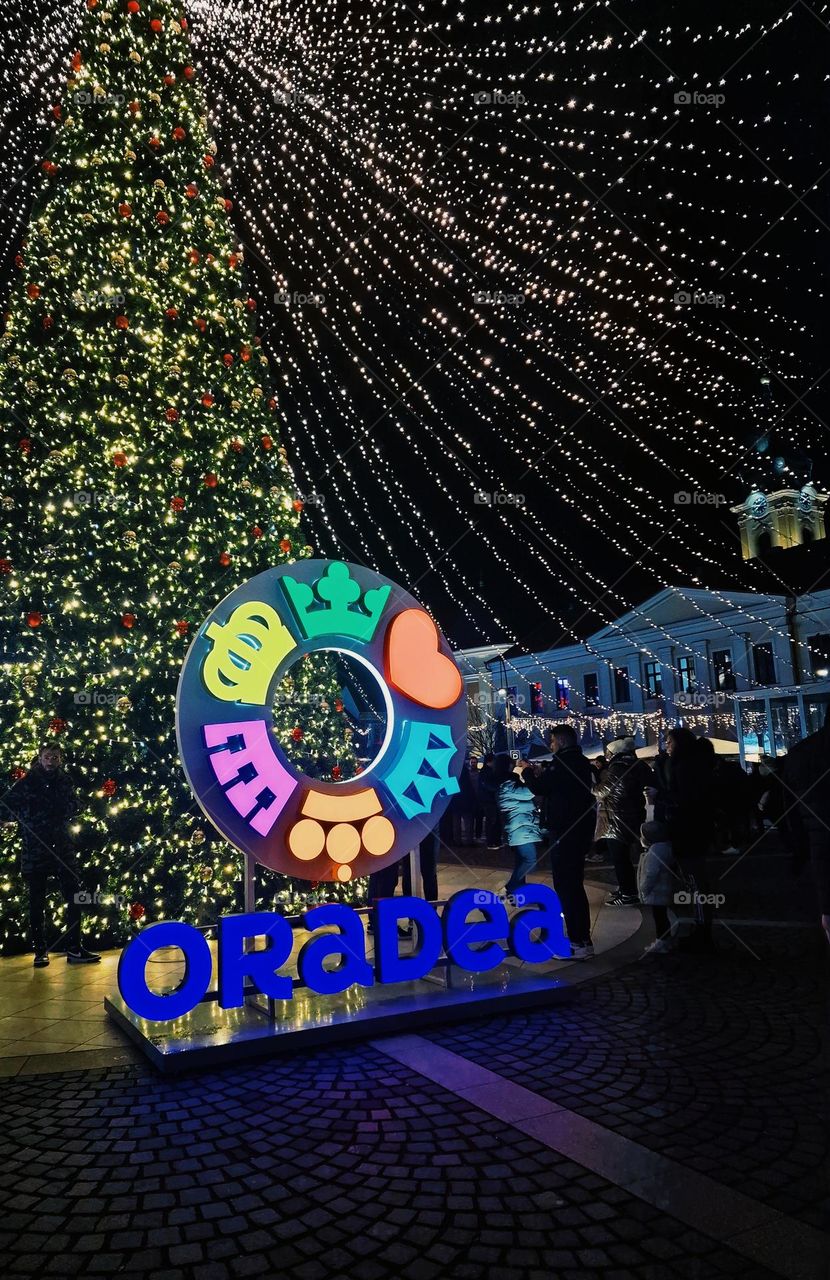 the Christmas market in Oradea