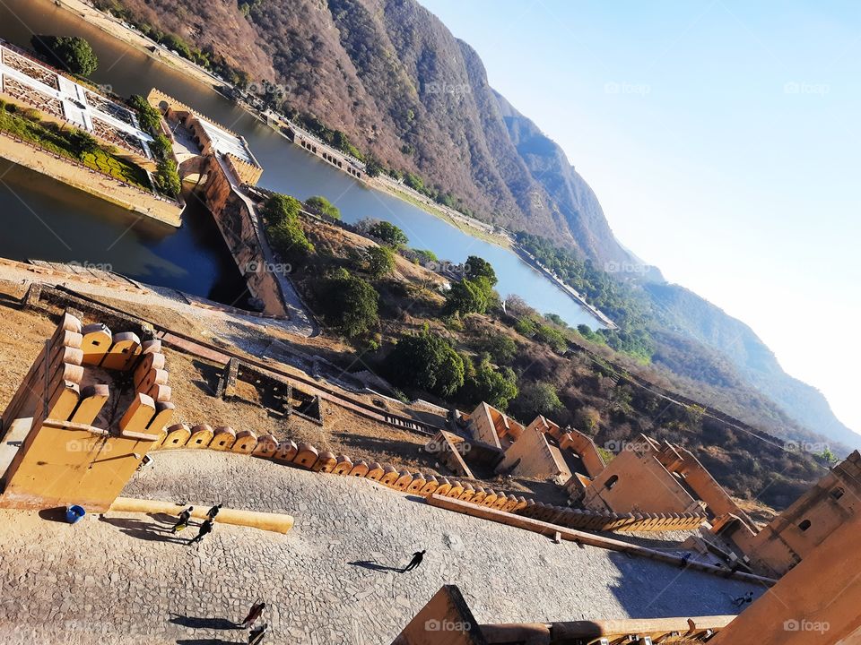 Amer Fort Jaipur Rajasthan India Awesome Nature view