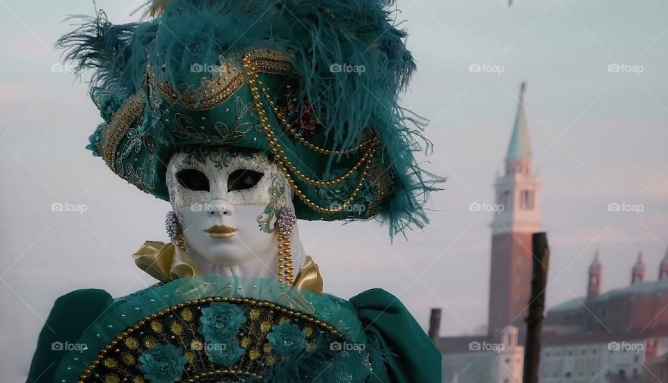 Carnevale di Venezia. Maschere in posa.