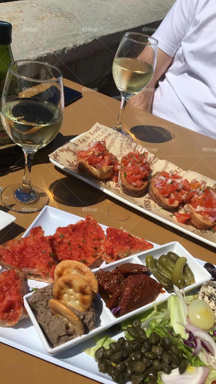Typical Maltese lunch