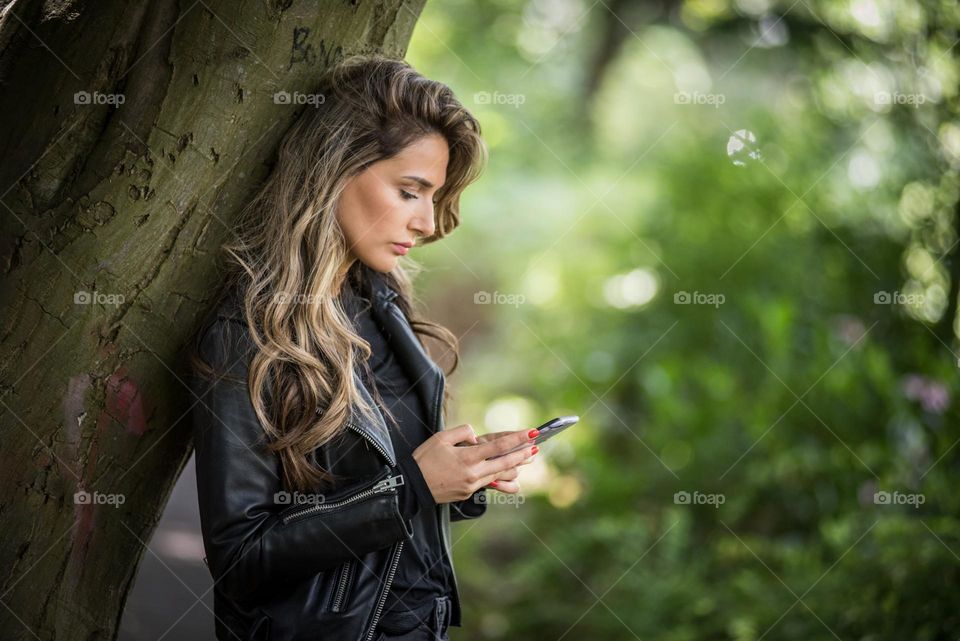 Woman using a smartphone 