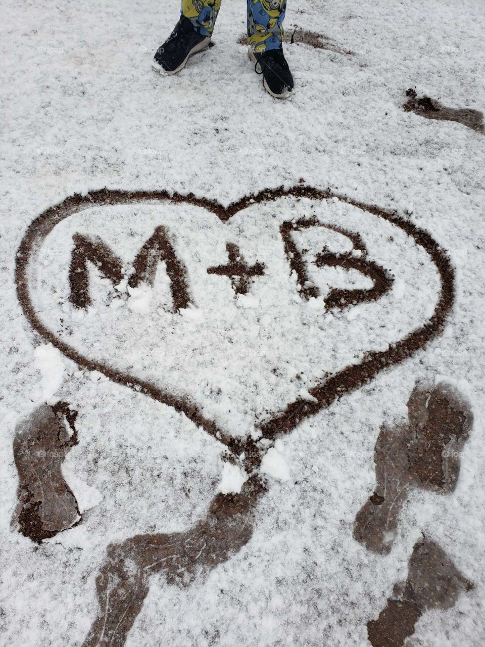 message in snow