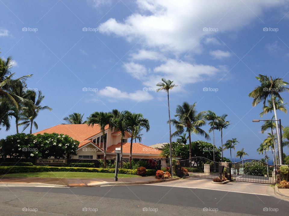 Residential Island housing. Maui Hawaii Island