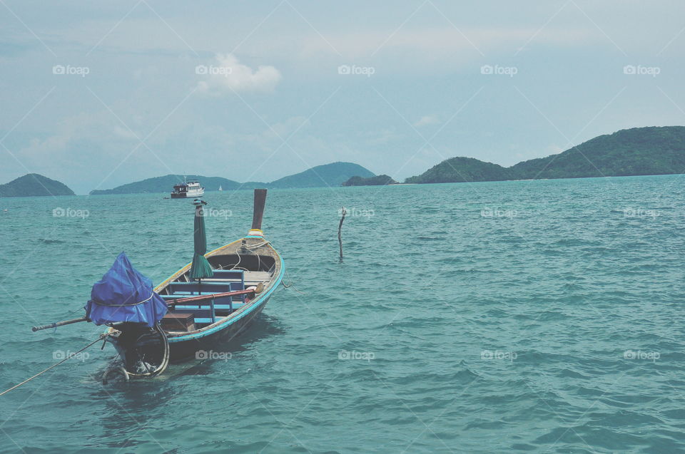 Cloudy day sailing. Phuket, Thailand