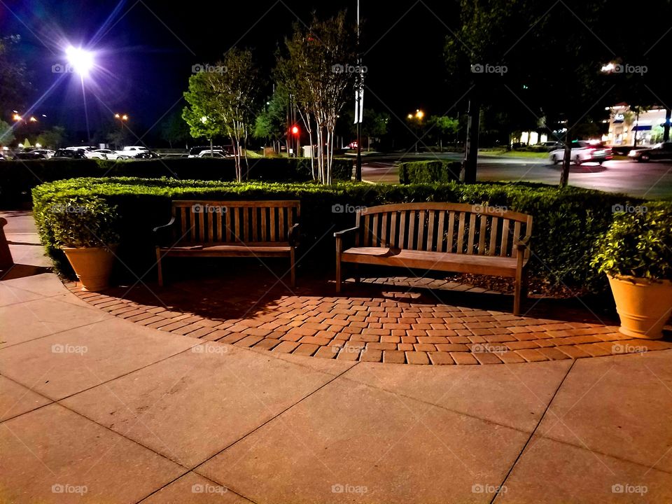 Empty benches