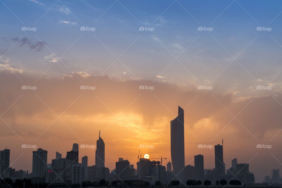 Sunset of Kuwait City