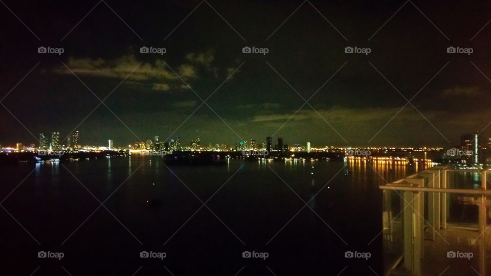 view of the city of Miami at night b from PH 16 the floor Mondrian resort