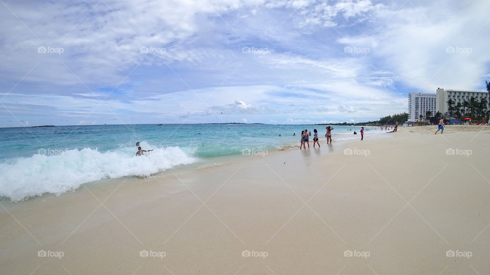 Fun in the Caribbean Sea at Atlantis in The Bahamas