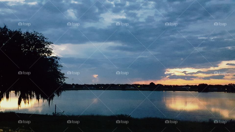 Water, Sunset, Dawn, Lake, No Person