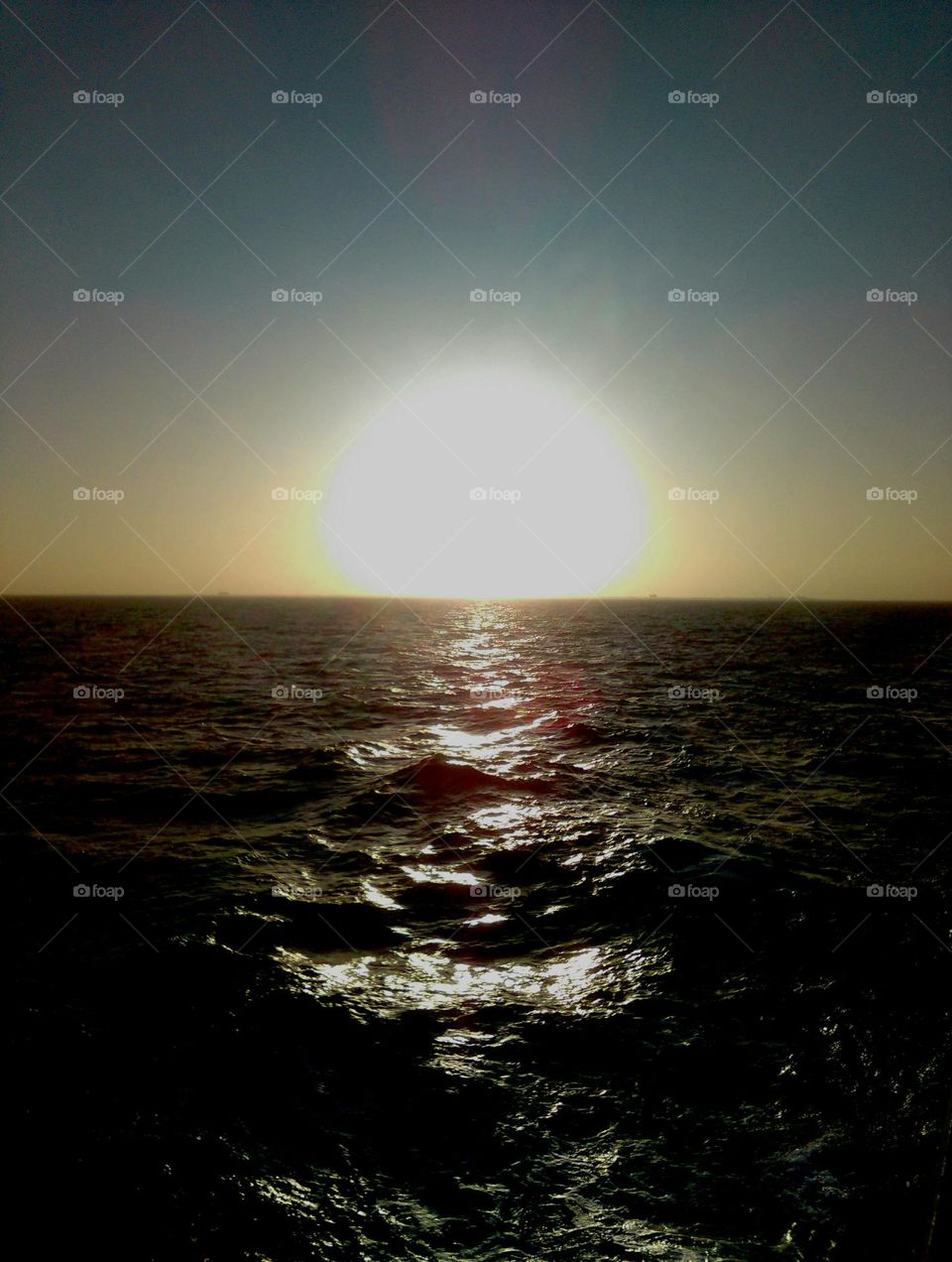 Beautiful sunset over the waters of the Gulf of Mexico