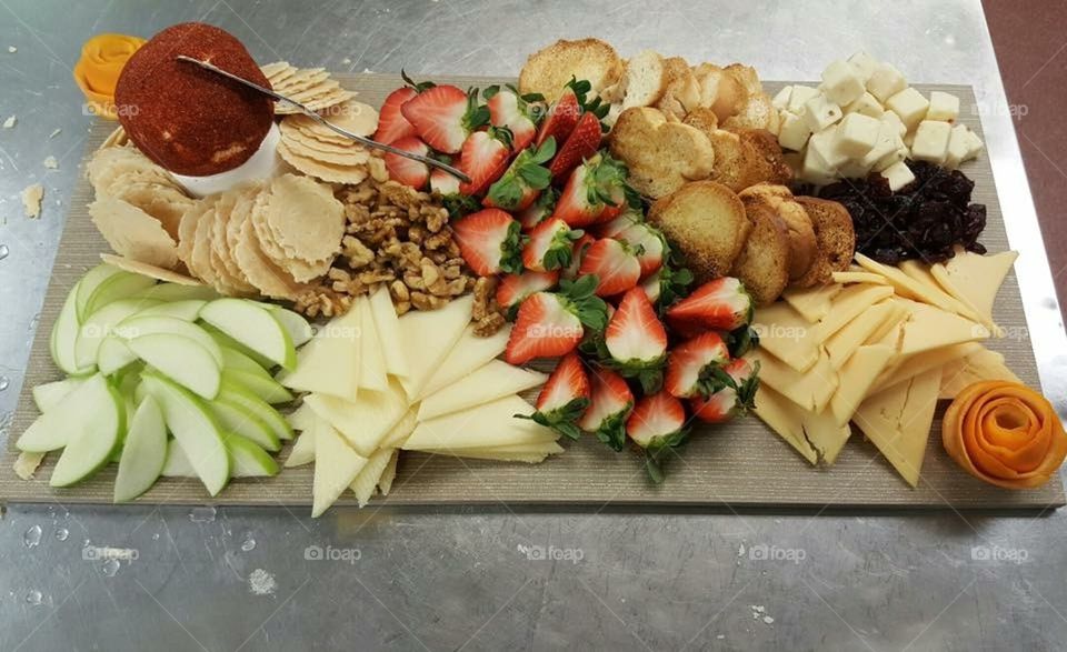 AMAZING!!! Fruit & Cheese platter for event. 
