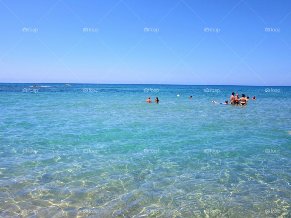 The sea of Cape D'Arena ( Palinuro - Italy ).