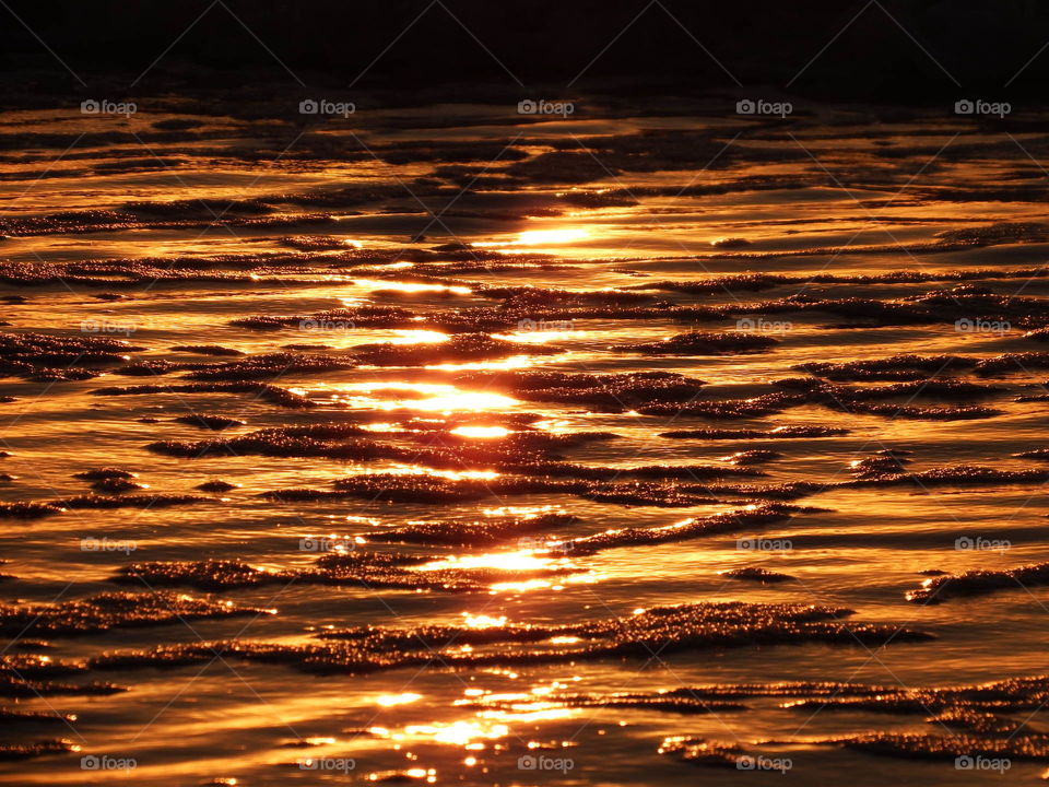 Sunset water reflection 