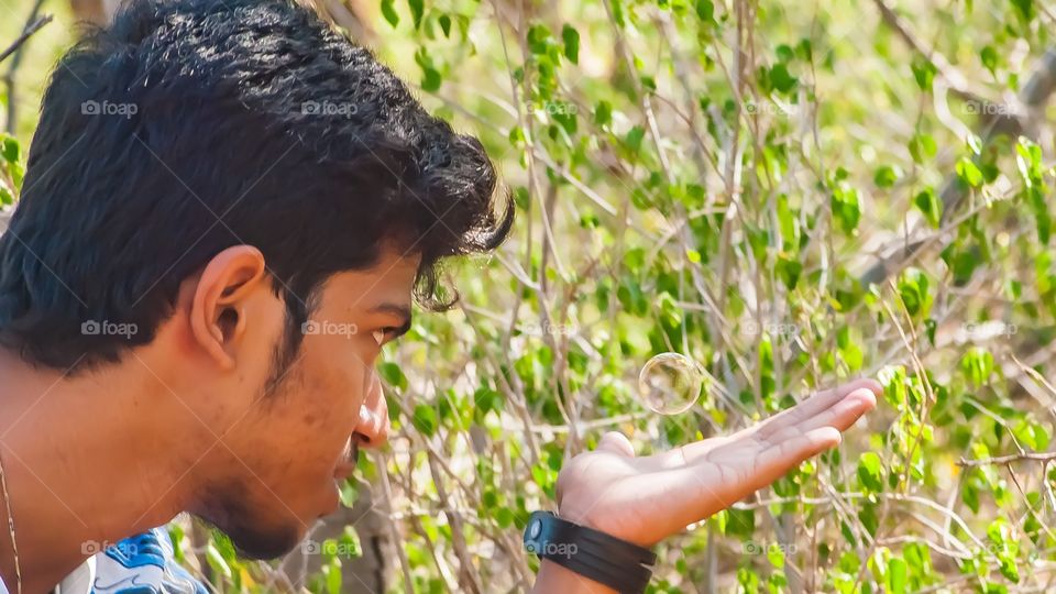 Close-up of young man