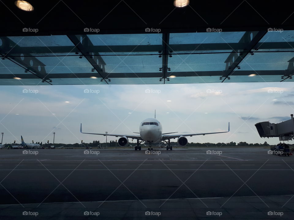 Aircraft at the airport