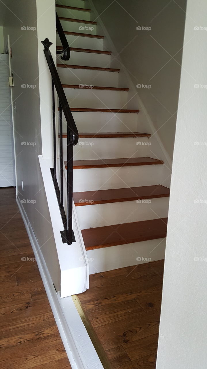 Wood Stain Stair Threads