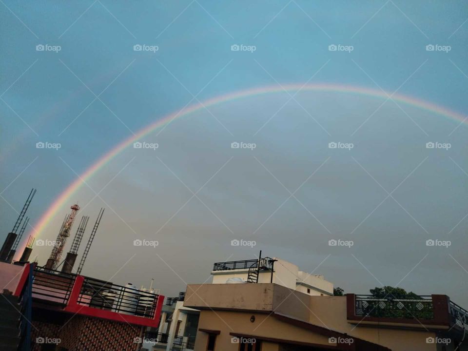 Glorious rainbow after an unexpected shower