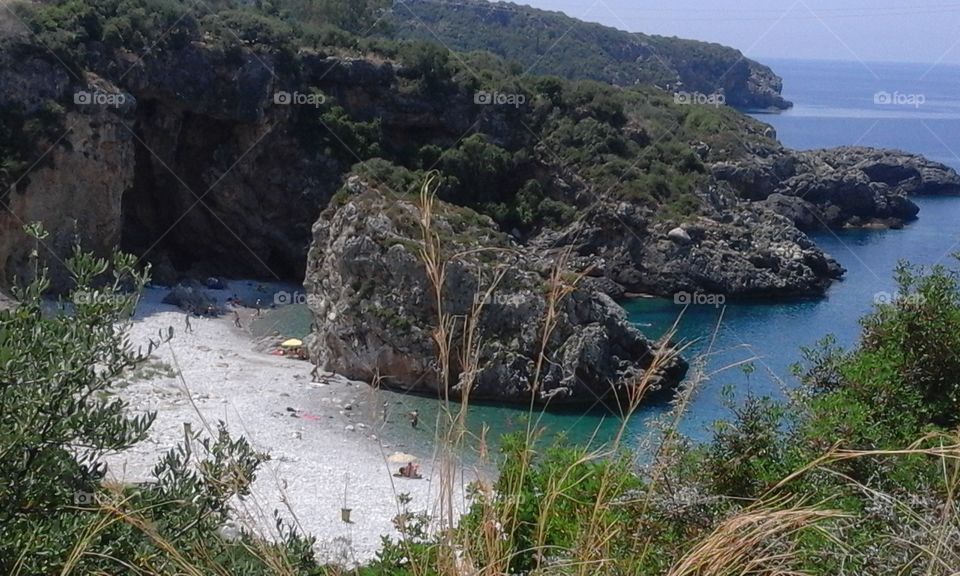 Peloponex beach in the bay