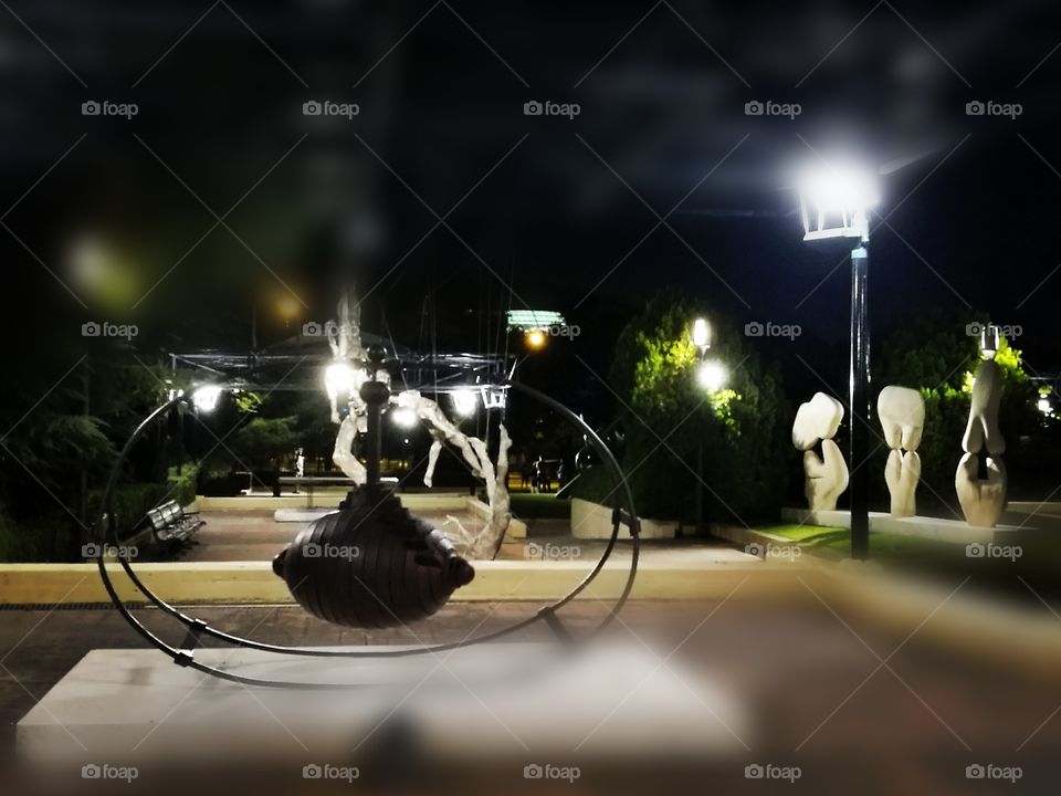 Blur, Road, Light, Street, People