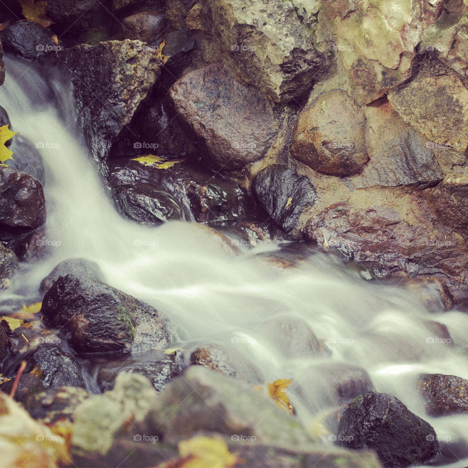 Close-up of waterfall