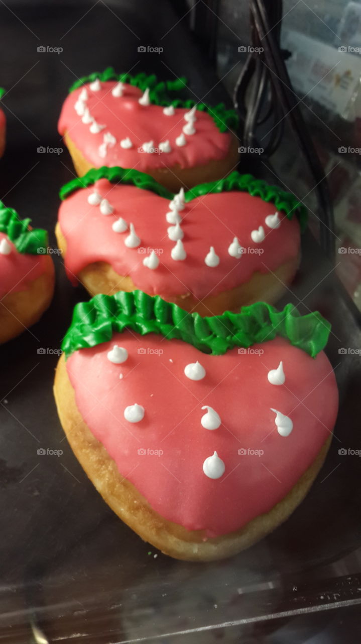 Strawberry donuts