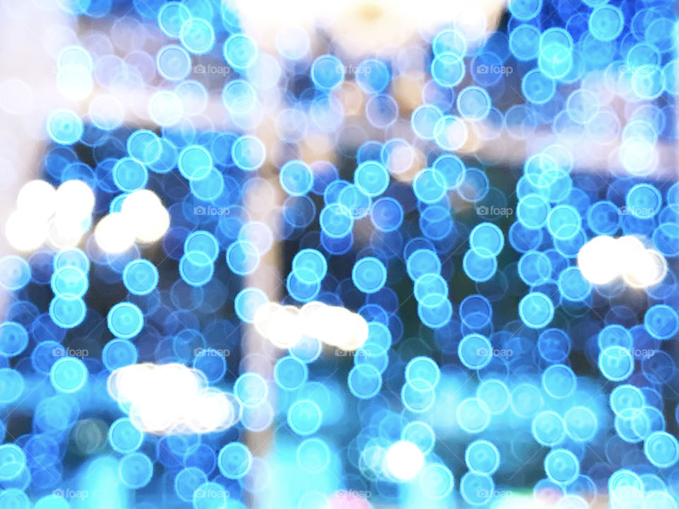 Blue light bokeh background 