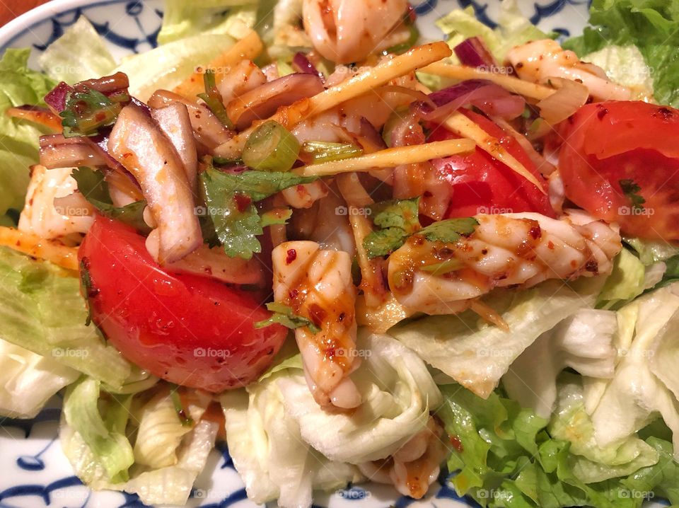 Thai Calamari Salad (Yum Pla Muk)