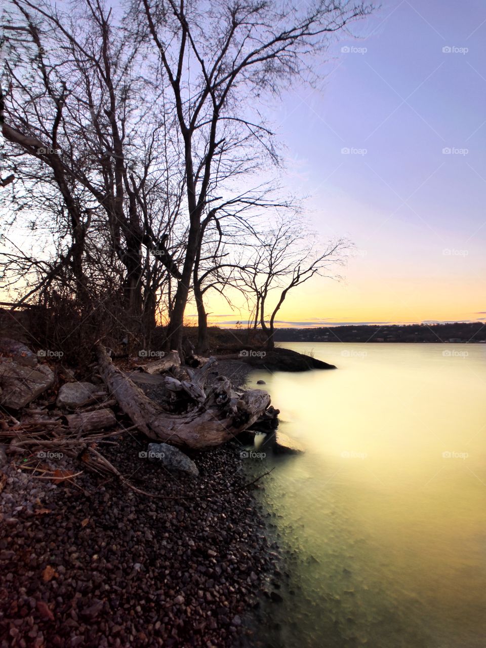 Fall sunset, Hudson River