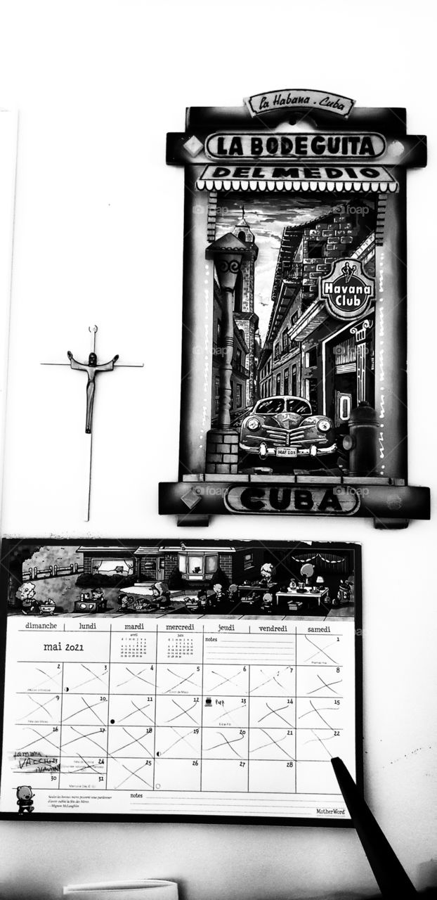 Pictures from cuba  And the cross on the wall of the house