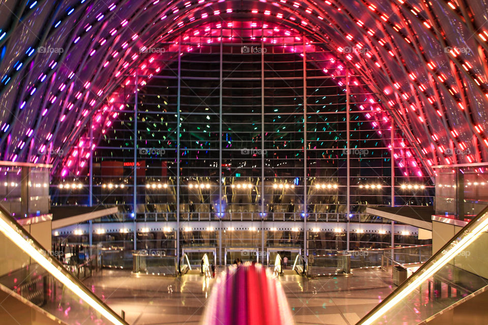 Train station lights