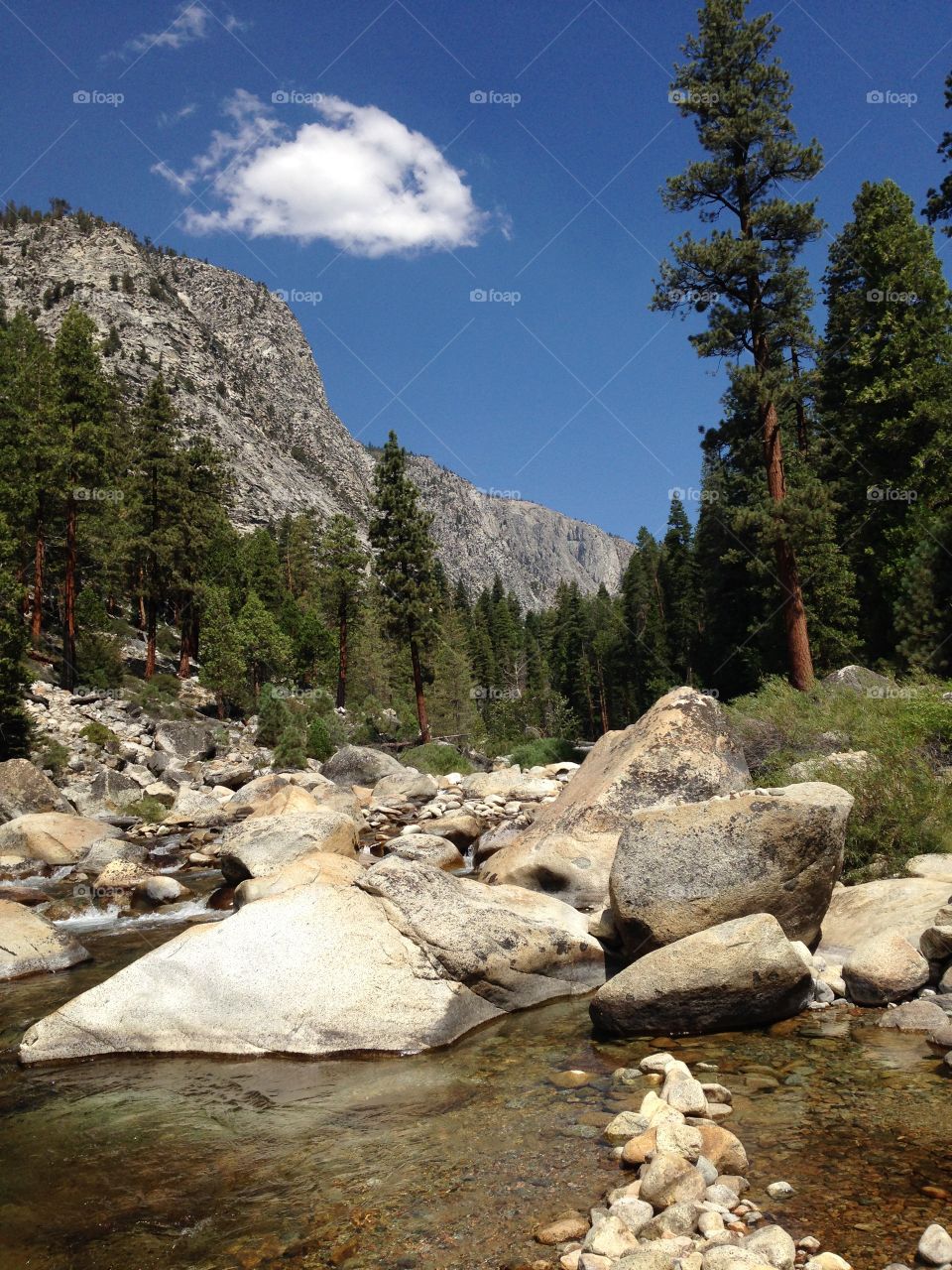 High Sierra . Backpacking in the High Sierras