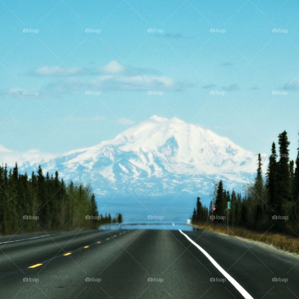 Endless black ribbon . Road to Valdez, Ak 