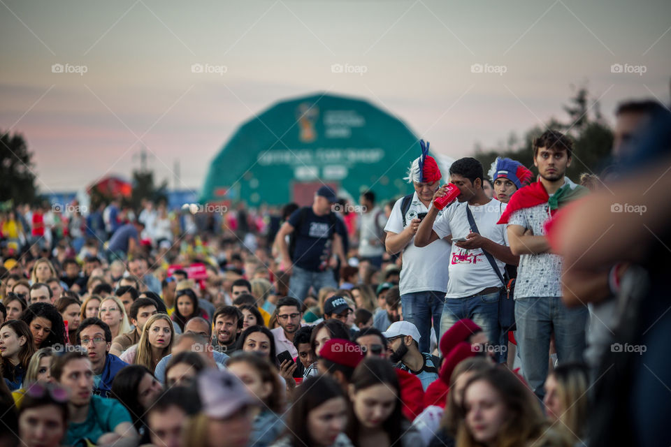 FIFA Fan Fest in Moscow, Russia, Brazil vs Serbia, 27 June 2018