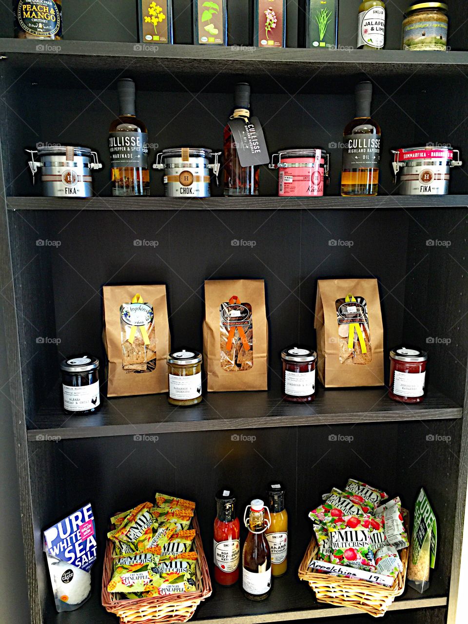 Delicatessen products on the shelf!